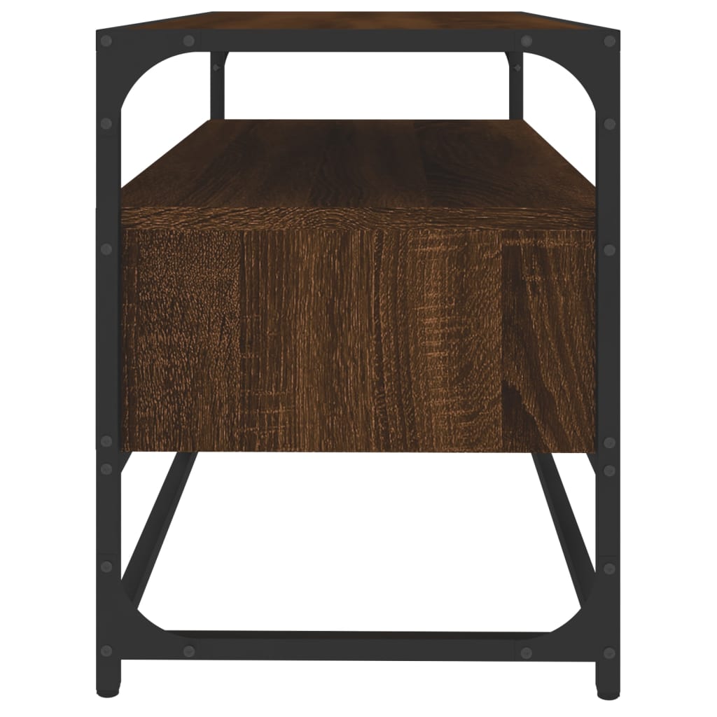 Meuble TV chêne marron 80x35x45 cm bois d'ingénierie