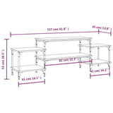 Meuble TV Chêne sonoma 157x35x52 cm bois d'ingénierie