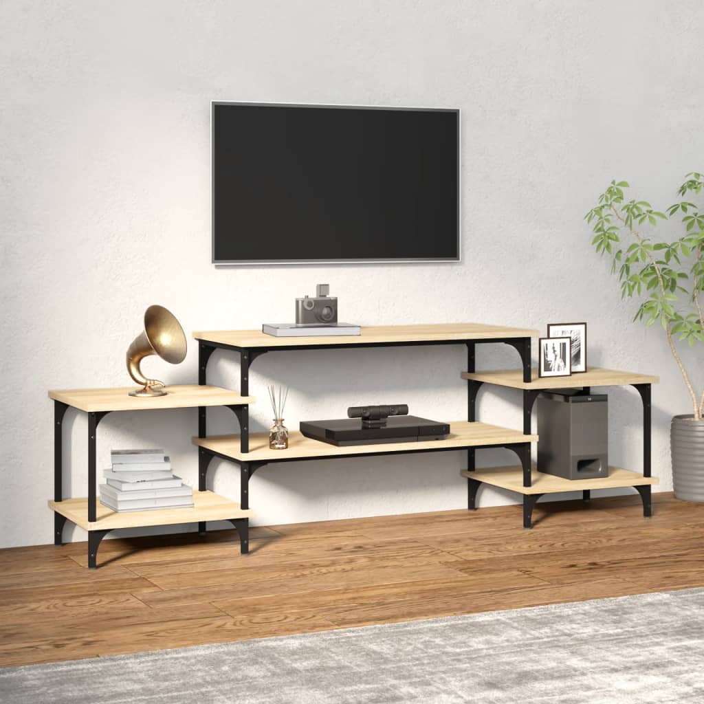 Meuble TV Chêne sonoma 157x35x52 cm bois d'ingénierie