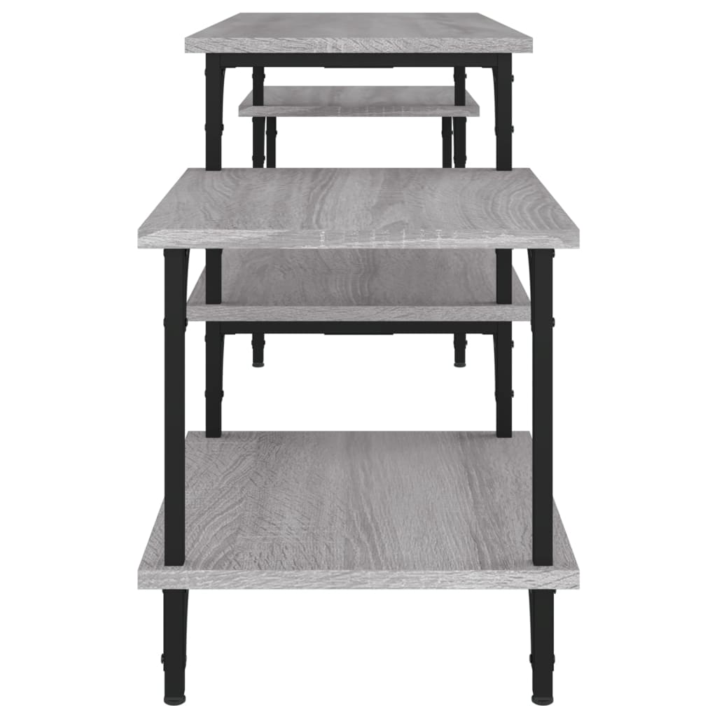 Meuble TV Sonoma gris 157x35x52 cm bois d'ingénierie