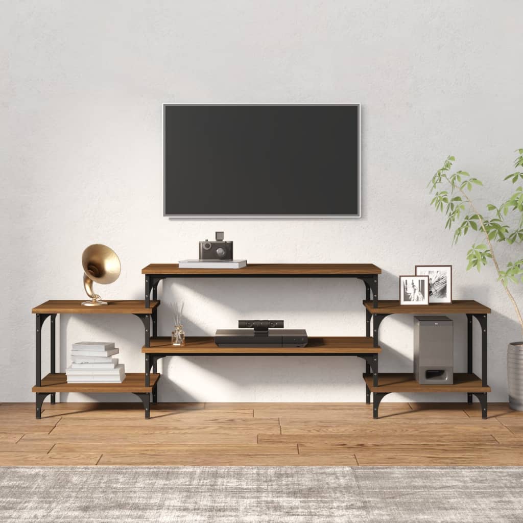 Meuble TV Chêne marron 157x35x52 cm bois d'ingénierie