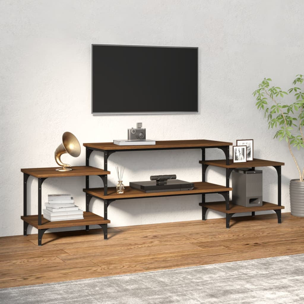 Meuble TV Chêne marron 157x35x52 cm bois d'ingénierie