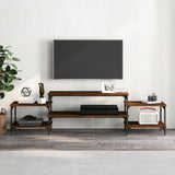 Meuble TV chêne marron 197x35x52 cm bois d'ingénierie