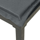 Chaise d'angle de jardin avec coussins noir/gris résine tressée