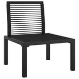 Chaise de jardin avec coussins noir/gris résine tressée