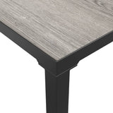 Table basse de jardin gris 55x55x31 cm DPC et acier