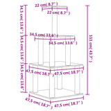 Arbre à chat avec griffoirs en sisal gris clair 111 cm
