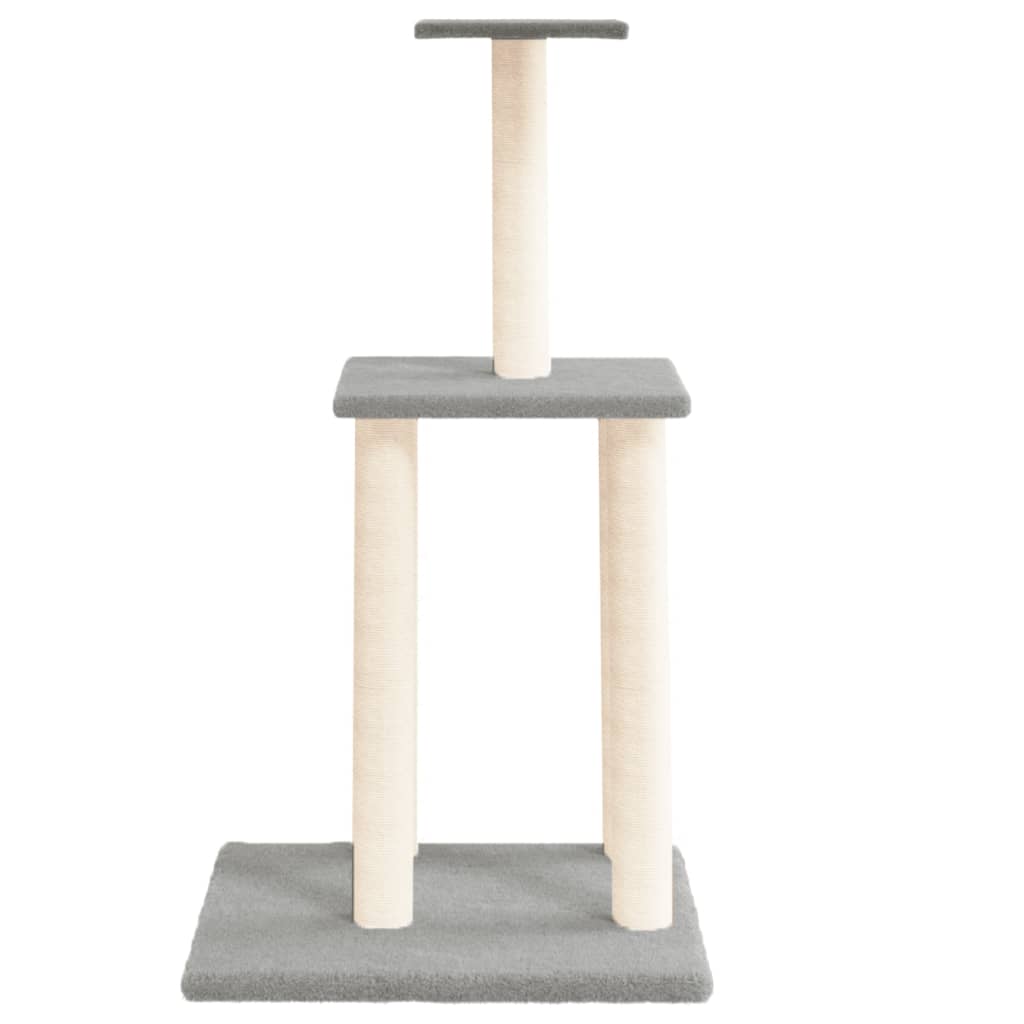 Arbre à chat avec griffoirs en sisal gris clair 85,5 cm