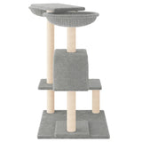 Cat tree with scratching posts light grey 82 cm