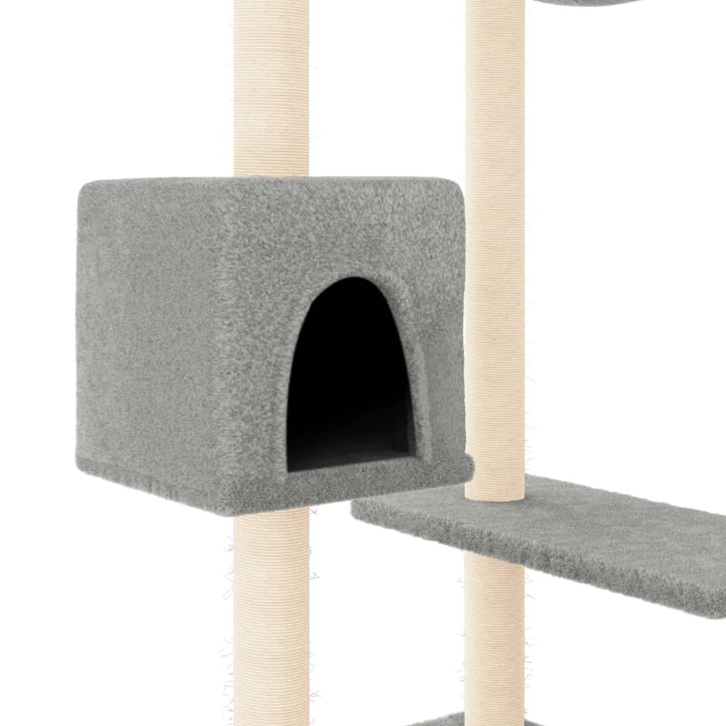 Cat tree with scratching posts light grey 82 cm