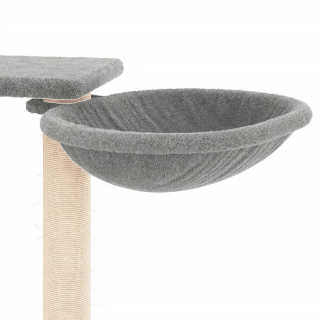 Cat tree with scratching posts light grey 82 cm