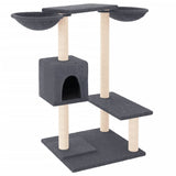 Cat tree with scratching posts dark grey 82 cm