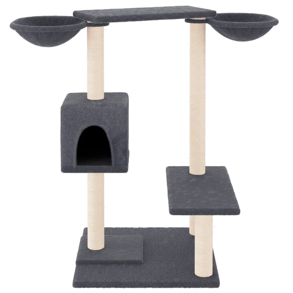 Cat tree with scratching posts dark grey 82 cm