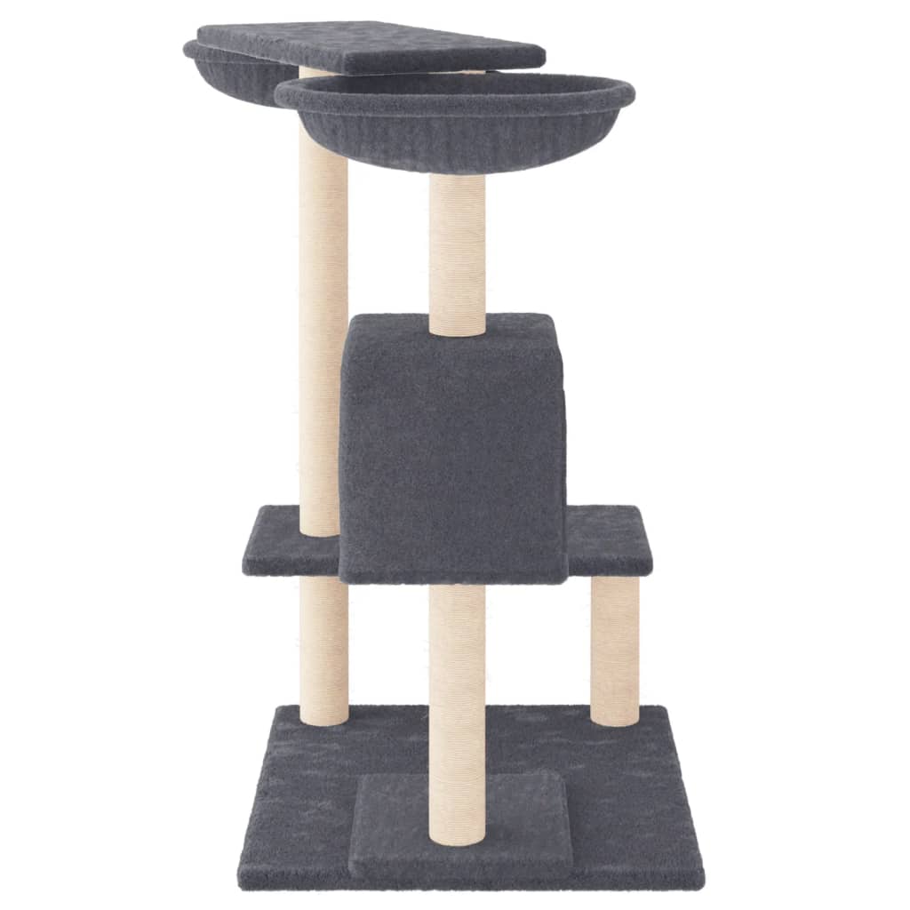 Cat tree with scratching posts dark grey 82 cm