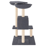 Cat tree with scratching posts dark grey 82 cm