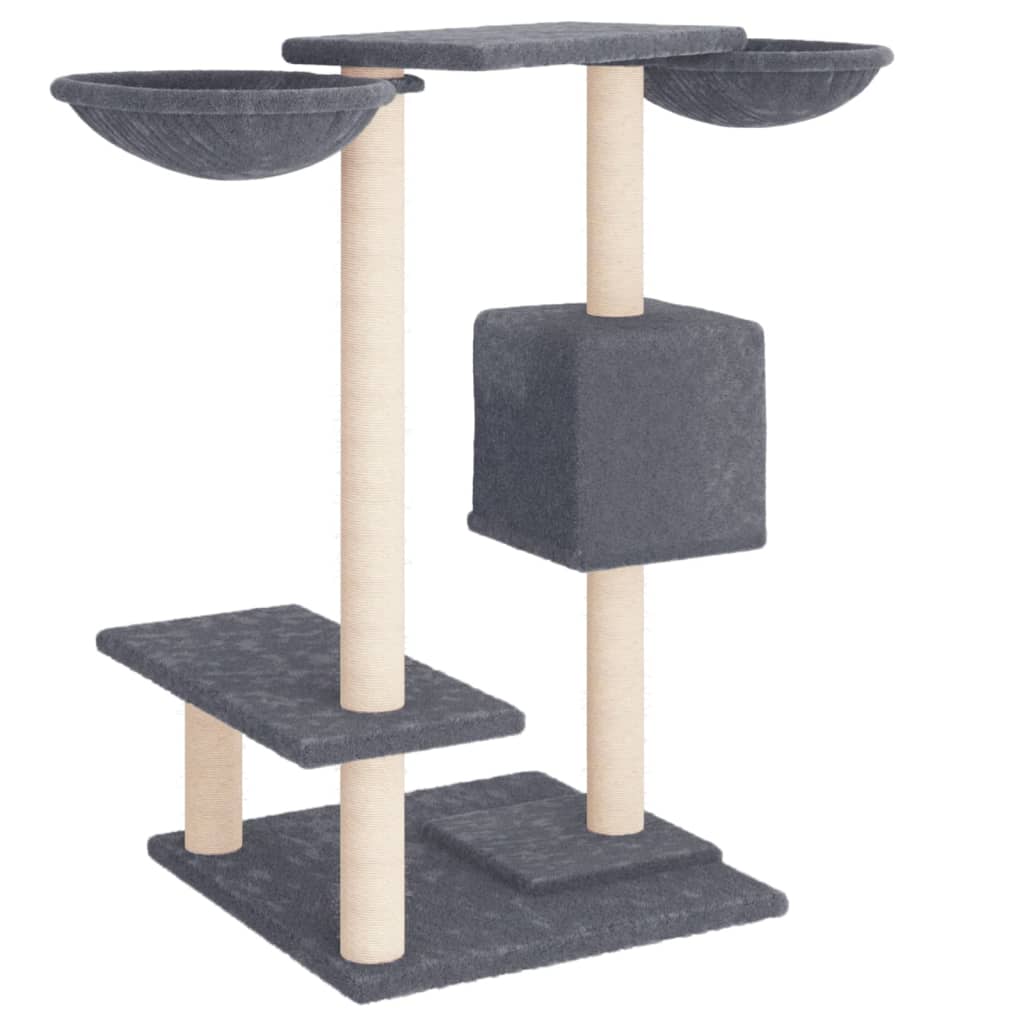 Cat tree with scratching posts dark grey 82 cm