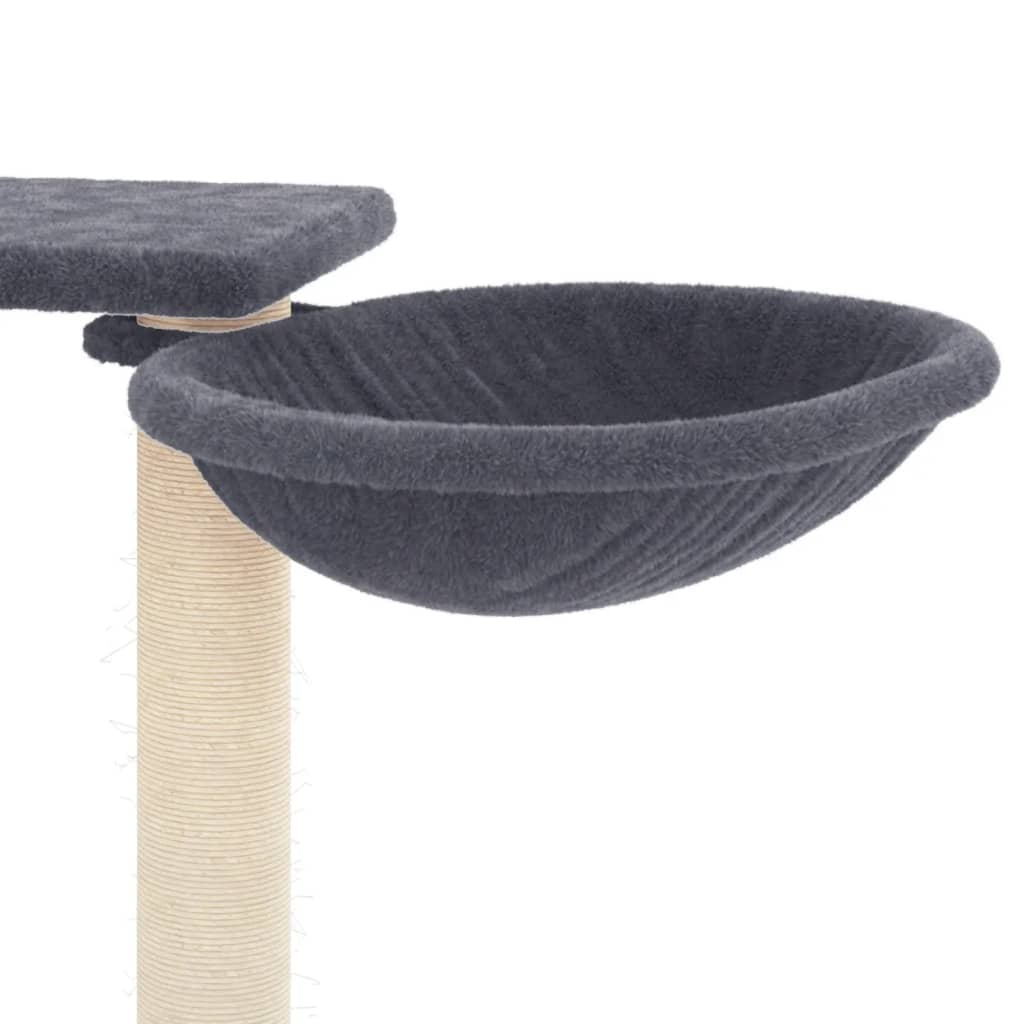 Cat tree with scratching posts dark grey 82 cm