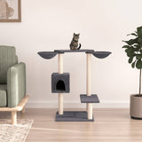 Cat tree with scratching posts dark grey 82 cm