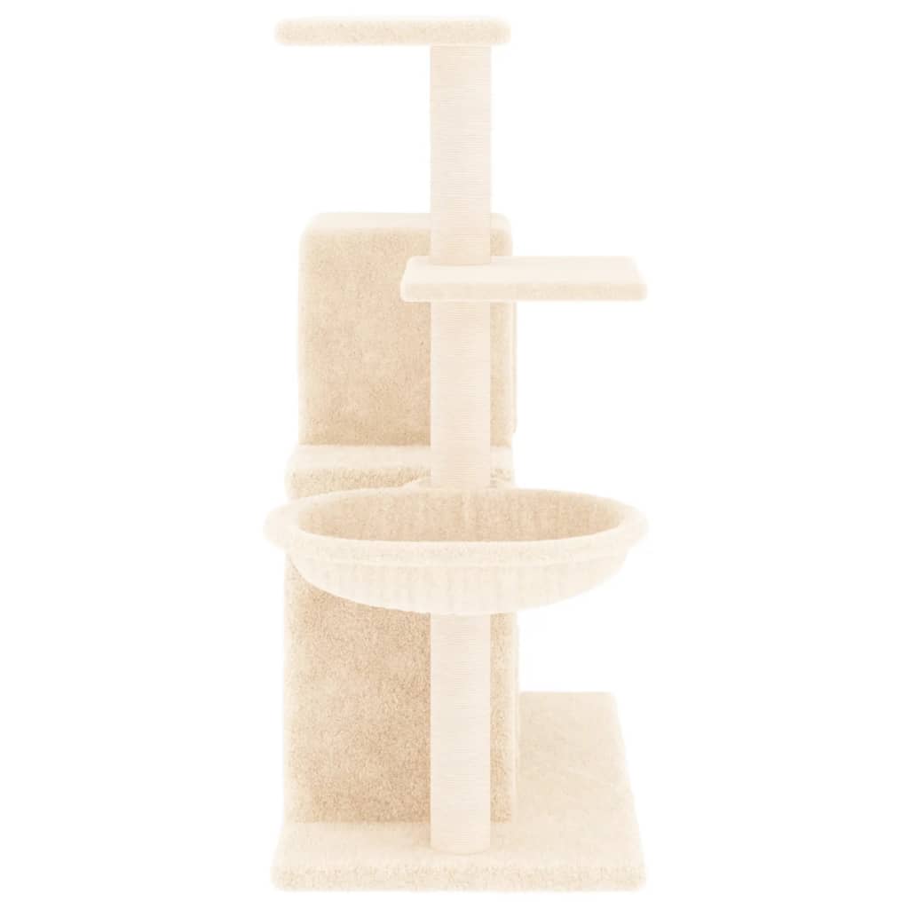 Arbre à chat avec griffoirs en sisal Crème 83 cm