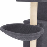 Arbre à chat avec griffoirs en sisal Gris foncé 83 cm