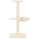 Cat tree with cream sisal scratching posts 72 cm