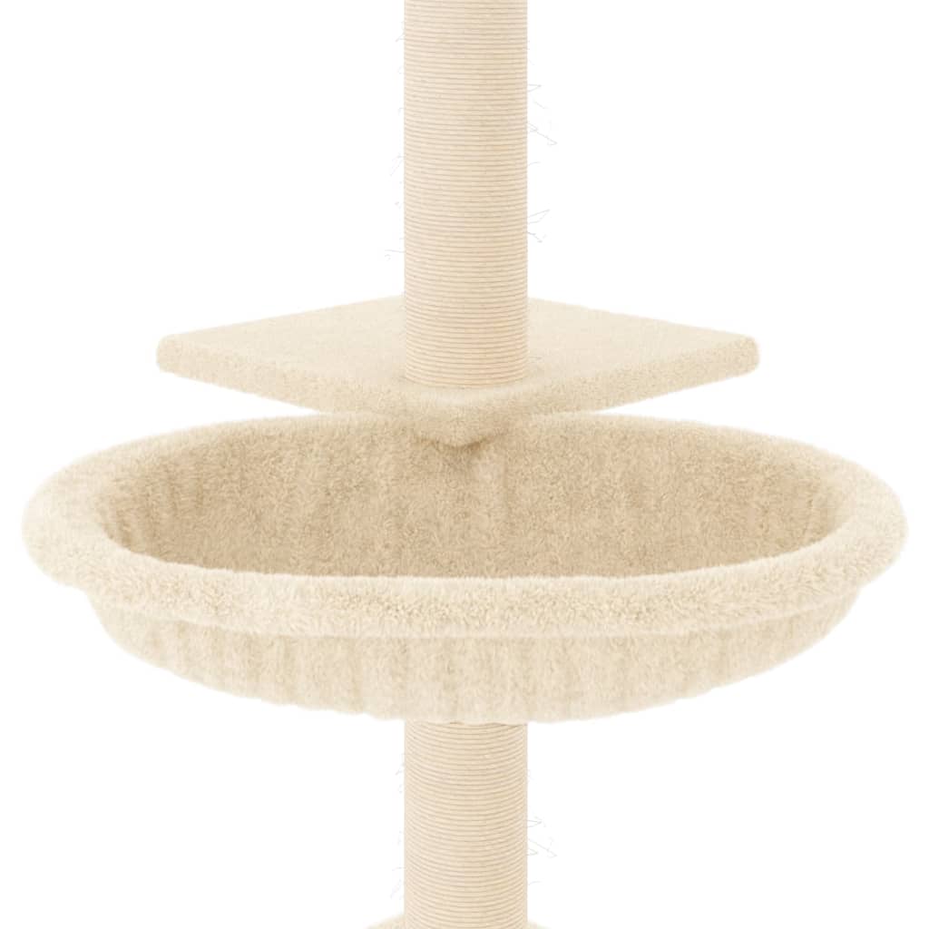 Cat tree with cream sisal scratching posts 72 cm