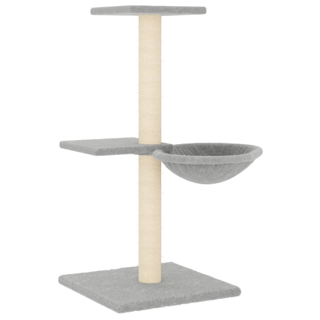 Arbre à chat avec griffoirs en sisal gris clair 72 cm