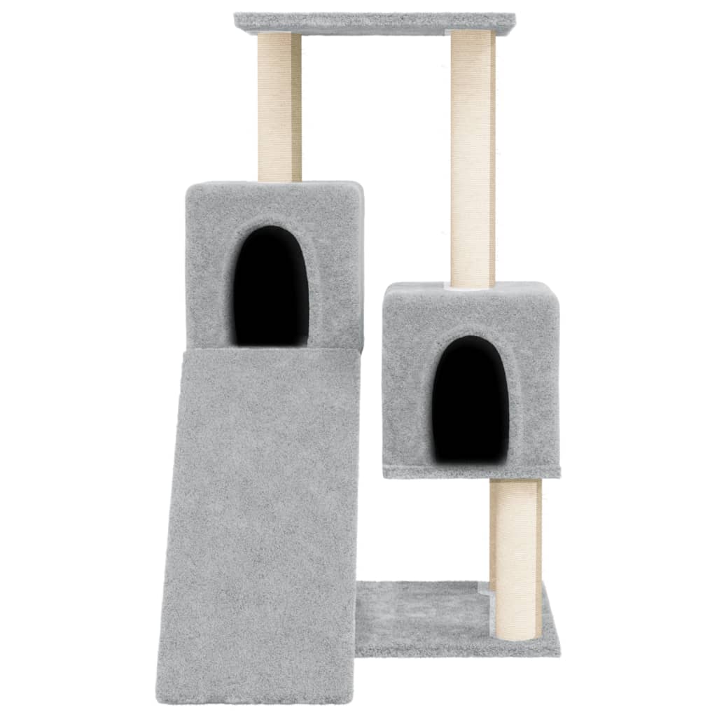 Arbre à chat avec griffoirs en sisal Gris clair 82 cm