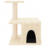 Arbre à chat avec griffoirs en sisal crème 48 cm