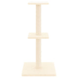 Cat tree with cream sisal scratching posts 73 cm