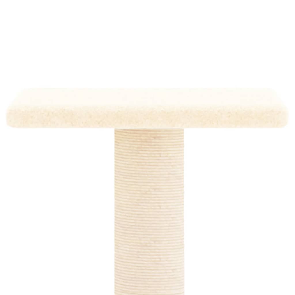 Cat tree with cream sisal scratching posts 73 cm