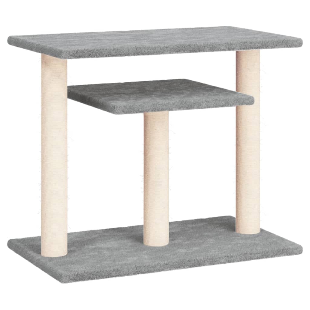 Cat trees with platforms light gray 62.5 cm