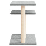 Cat trees with platforms light gray 62.5 cm