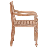 Chaises Batavia lot de 8 blanc bois de teck solide délavé