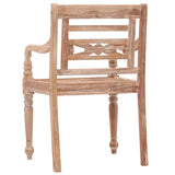 Chaises Batavia lot de 8 blanc bois de teck solide délavé