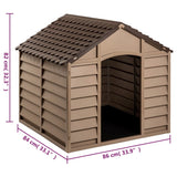 Hundehütte Braun 86x84x82 cm Polypropylen