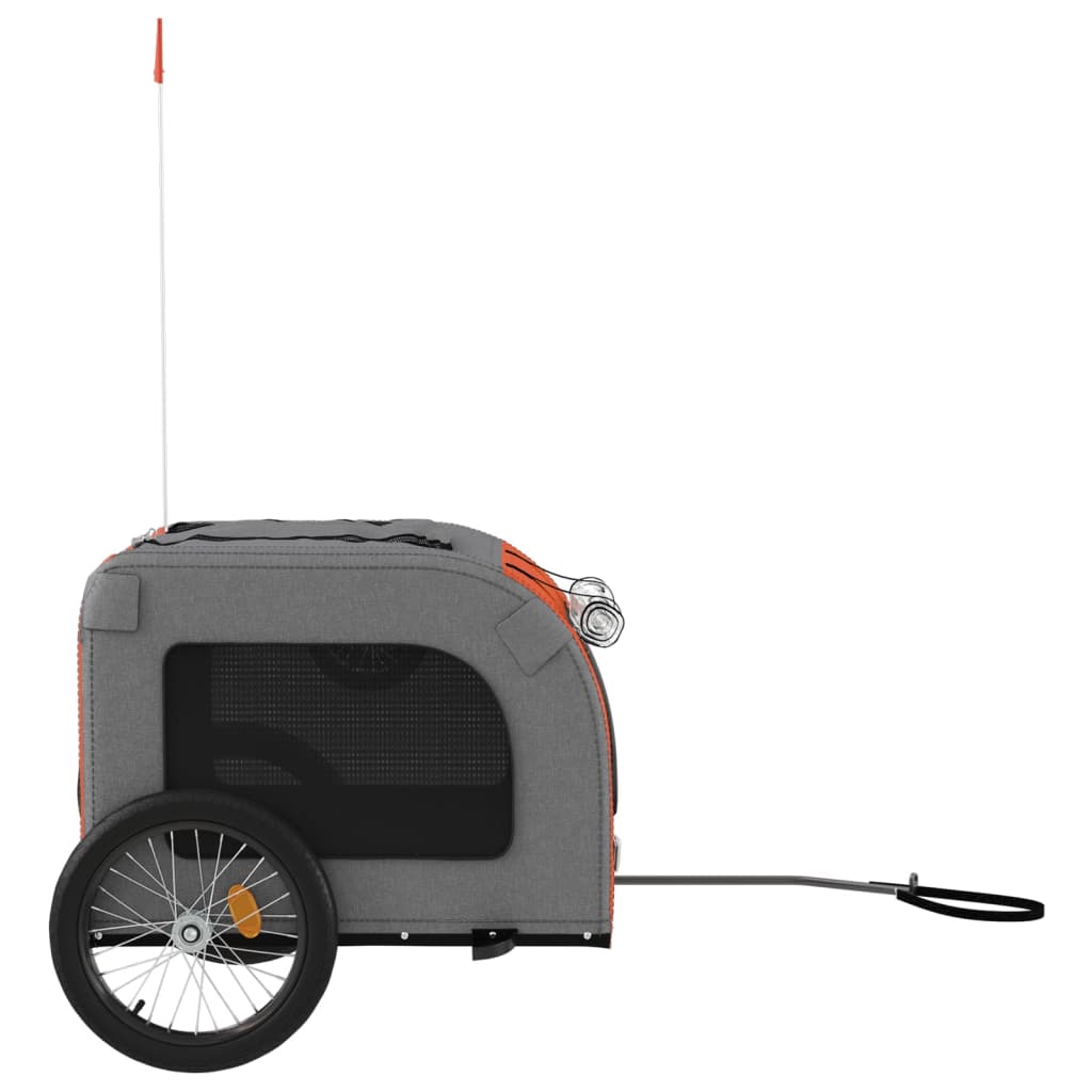 Orange and Grey Pet Bike Trailer