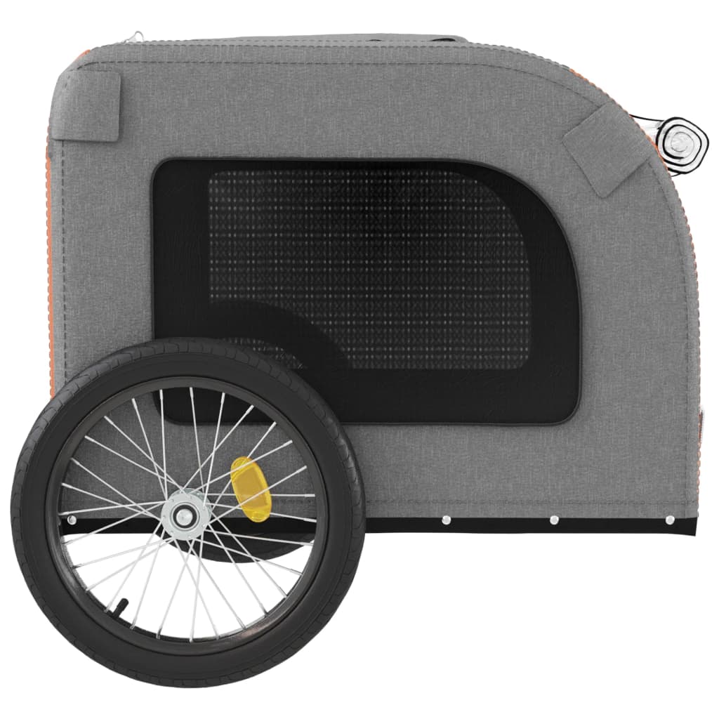 Orange and Grey Pet Bike Trailer