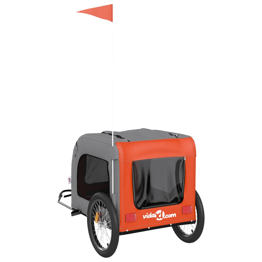 Orange and Grey Pet Bike Trailer