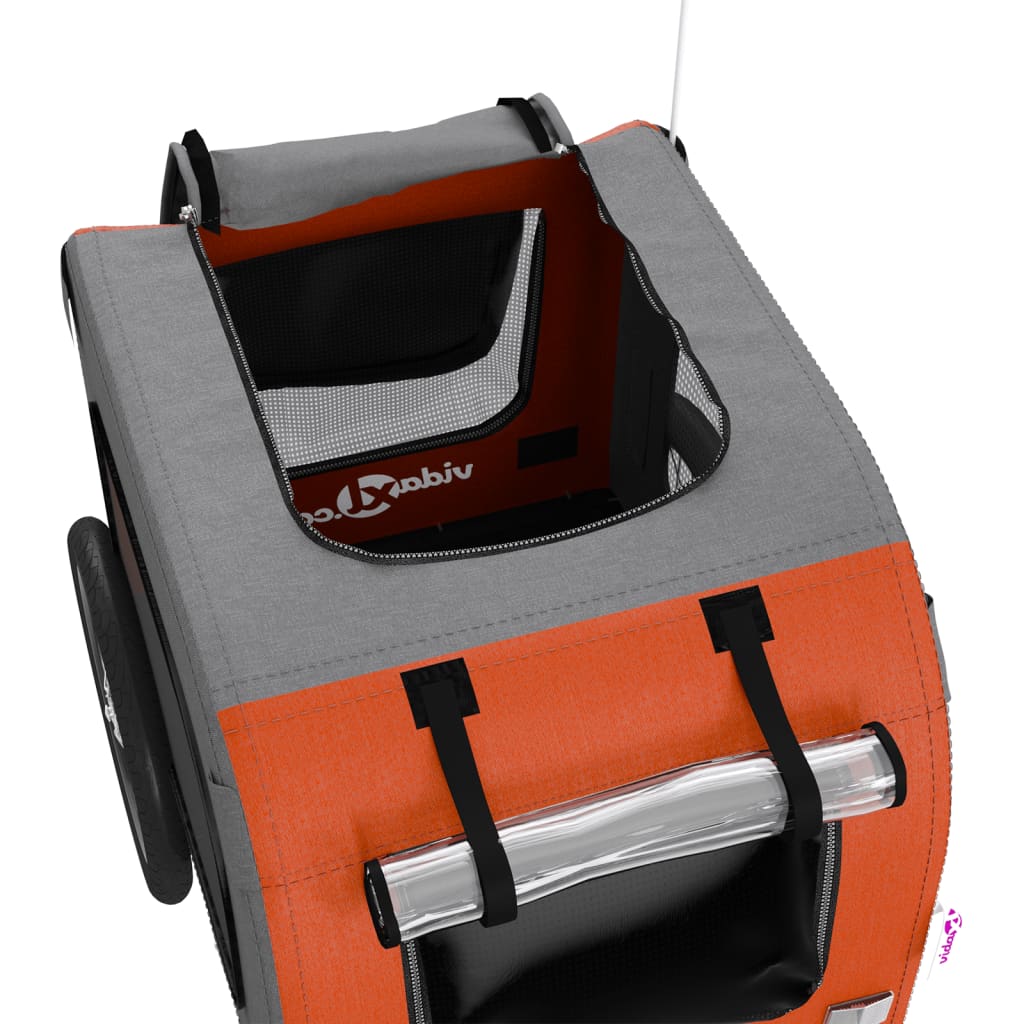 Orange and Grey Pet Bike Trailer