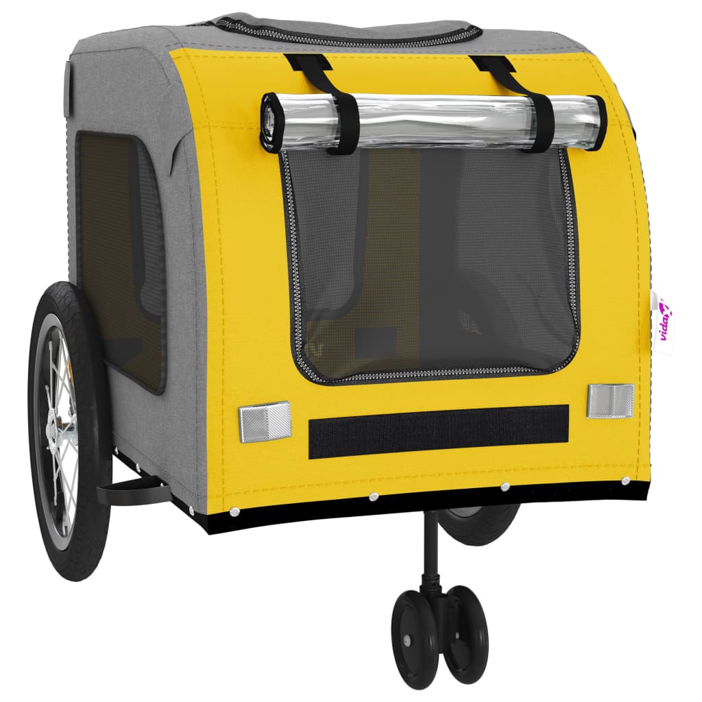 Yellow and Grey Pet Bike Trailer