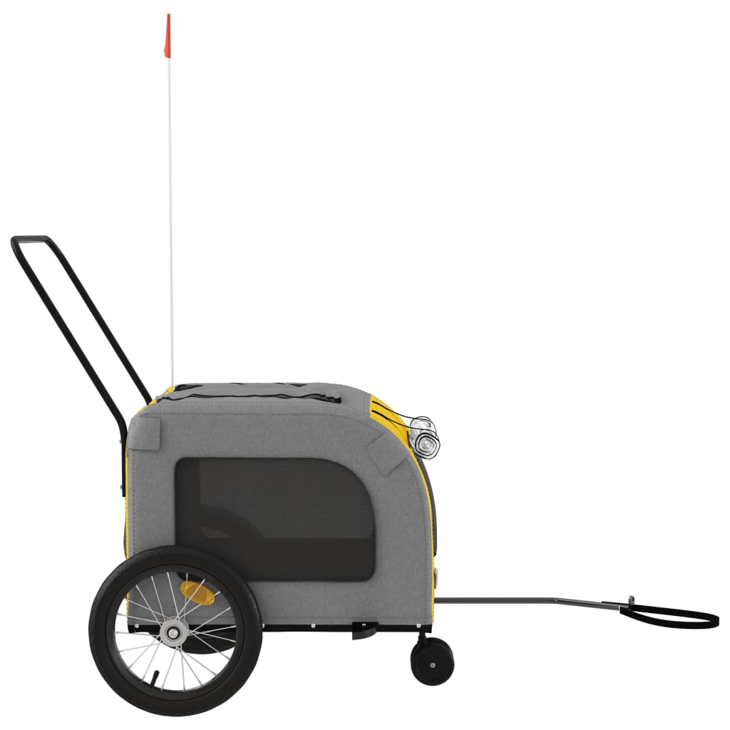 Yellow and Grey Pet Bike Trailer