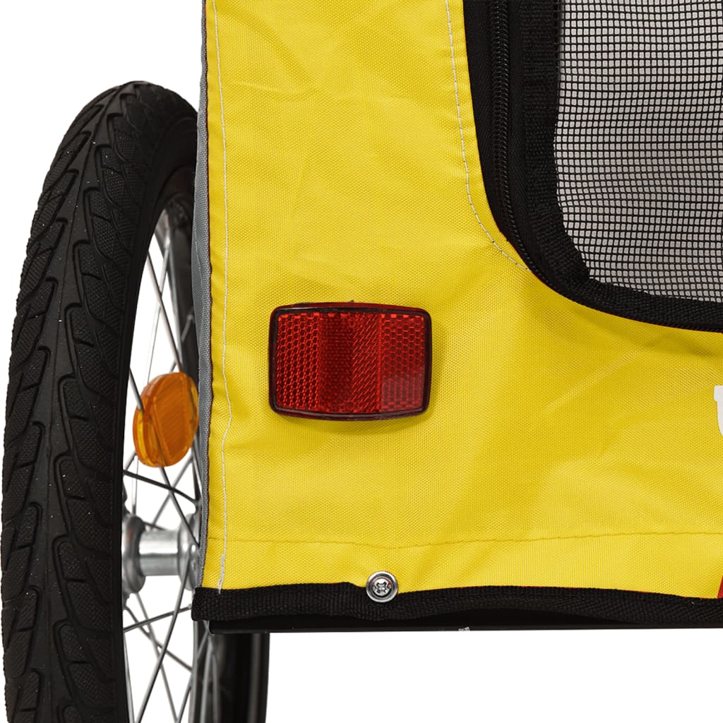 Yellow and Grey Pet Bike Trailer