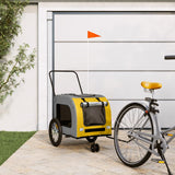 Yellow and Grey Pet Bike Trailer