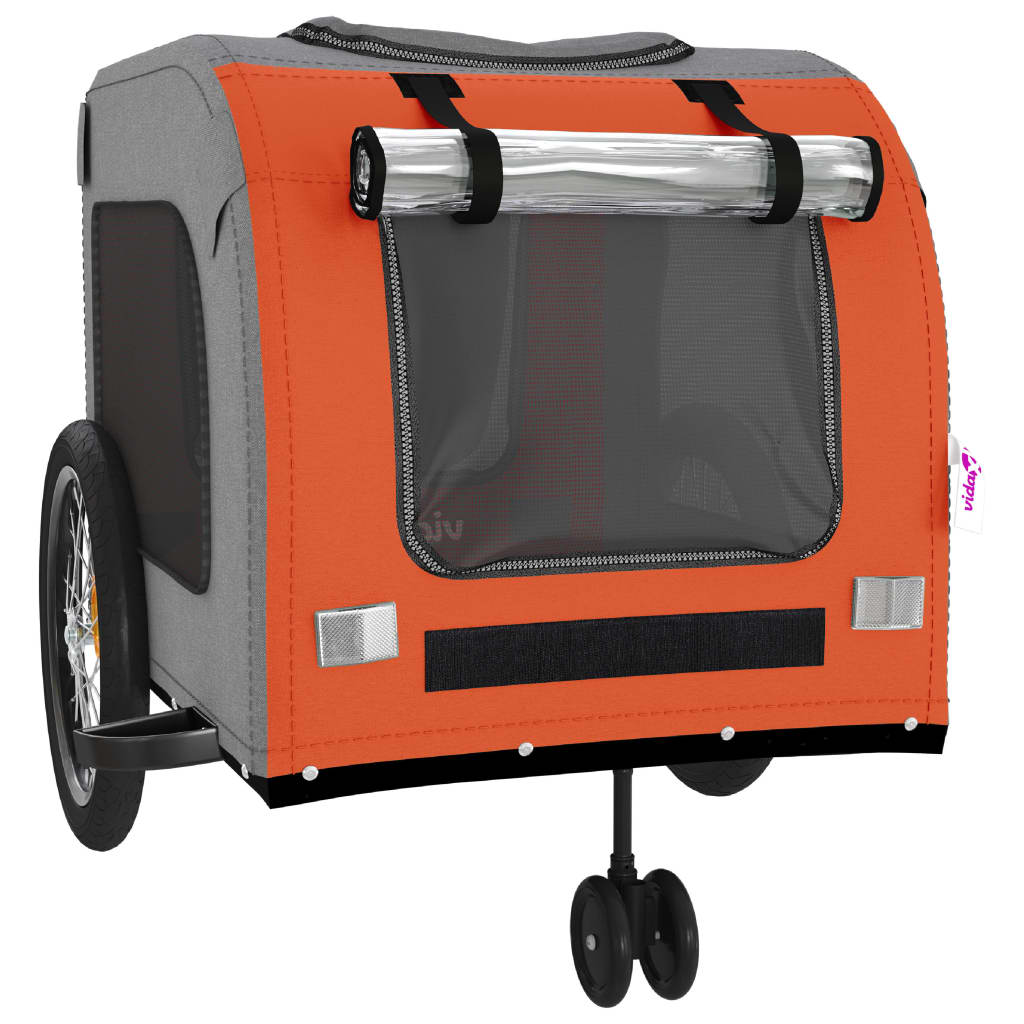 Orange and Grey Pet Bike Trailer