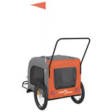 Orange and Grey Pet Bike Trailer