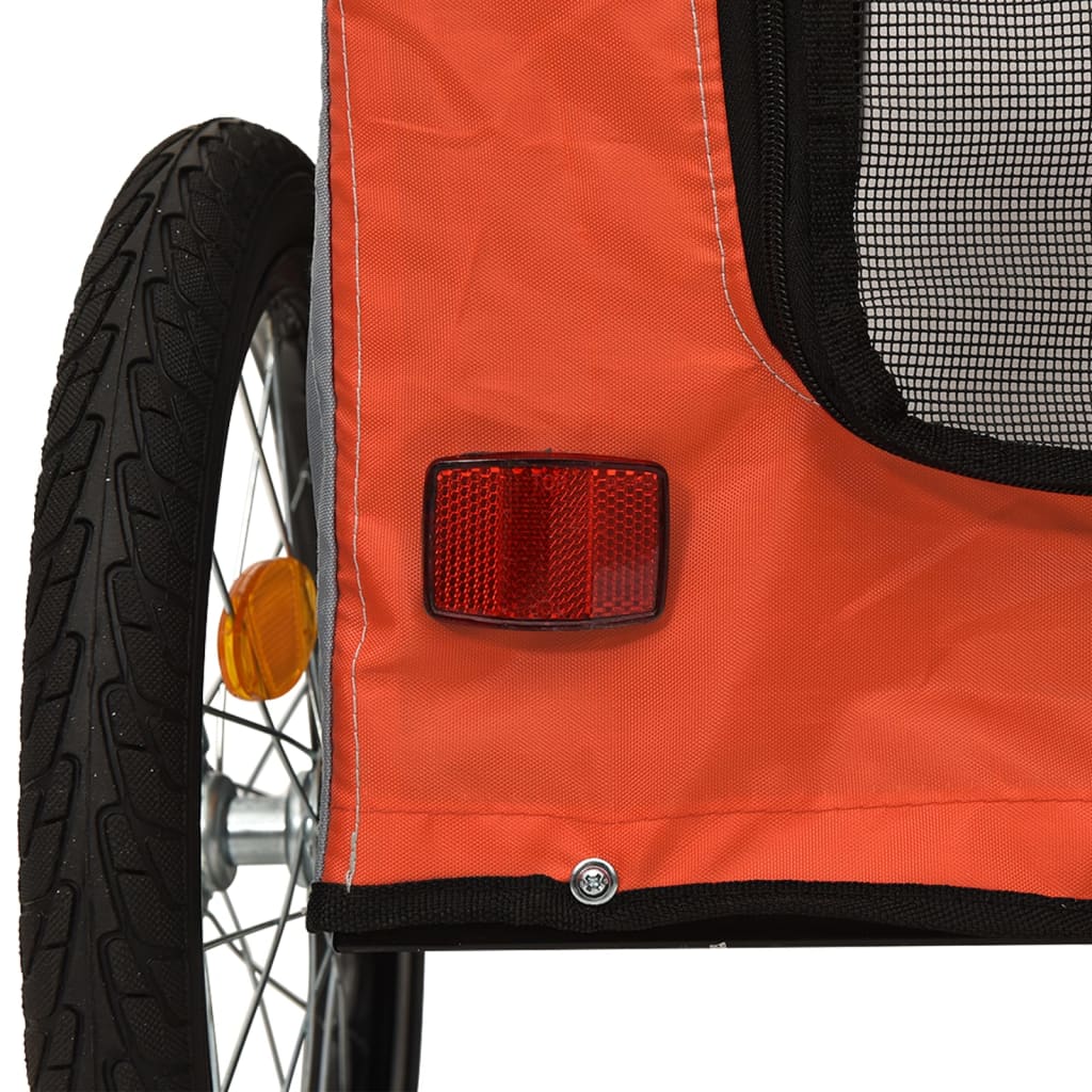 Orange and Grey Pet Bike Trailer