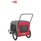 Red and Grey Pet Bike Trailer