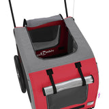 Red and Grey Pet Bike Trailer