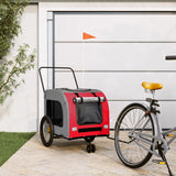 Red and Grey Pet Bike Trailer